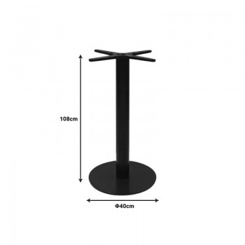 Βάση τραπεζιού Bar Stada pakoworld μεταλλική σε μαύρη απόχρωση Φ40x108εκ