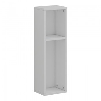 Ραφιέρα-κομοδίνο τοίχου Racks pakoworld σε λευκή απόχρωση 20x15x65εκ