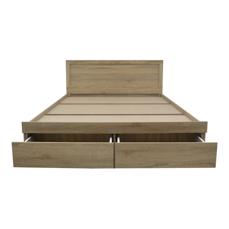 Κρεβάτι Olympus pakoworld με συρτάρι σε sonoma απόχρωση 150x200εκ