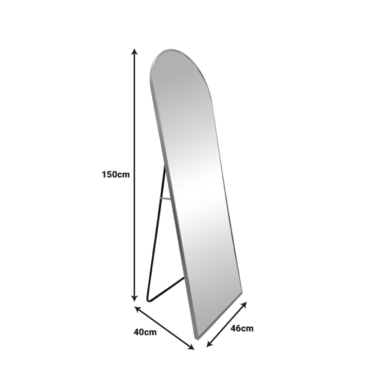 Καθρέπτης Lorens Inart αλουμίνιο σε χρυσή απόχρωση 46x40x150εκ