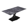 Τραπέζι Tafel pakoworld Sintered stone μαύρο με μεταλλικά πόδια σε μαύρη απόχρωση 180x90x76εκ