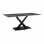 Τραπέζι Tafel pakoworld Sintered stone μαύρο με μεταλλικά πόδια σε μαύρη απόχρωση 180x90x76εκ