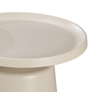 Τραπέζι σαλονιού Ginoze Inart μέταλλο σε cappuccino απόχρωση Φ70x38εκ