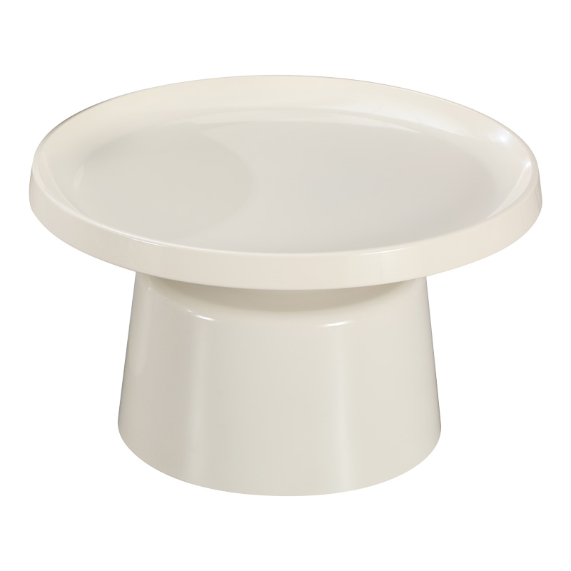 Τραπέζι σαλονιού Ginoze Inart μέταλλο σε λευκή απόχρωση Φ70x38εκ