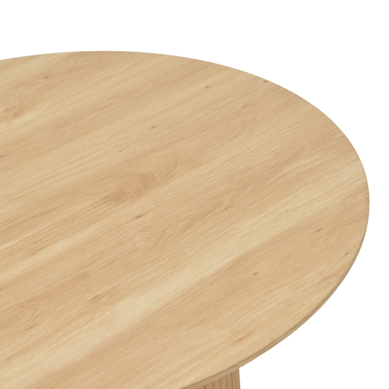 Τραπέζι σαλονιού Opols pakoworld mdf σε  φυσική απόχρωση Φ90x42εκ