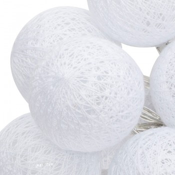 Διακοσμητικά λαμπάκια led Batoni pakoworld pvc σε λευκή απόχρωση Φ6x435εκ