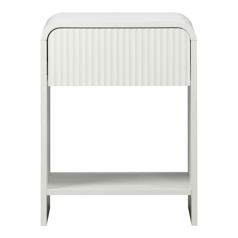 Κομοδίνο Zeplen pakoworld MDF σε λευκή απόχρωση 40x40x53εκ