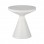 Βοηθητικό τραπέζι Coozlin Inart sintered stone σε απόχρωση λευκό μαρμάρου με λευκό μέταλλο Φ50x50εκ