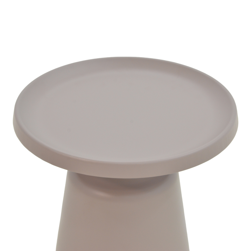 Βοηθητικό τραπέζι Ginoze Inart cappuccino μέταλλο Φ50x50εκ