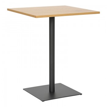 Τραπέζι Nerobian pakoworld mdf σε sonoma απόχρωση 60x60x75εκ