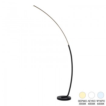 Φωτιστικό δαπέδου Urena pakoworld led μέταλλο σε μαύρη απόχρωση 70x28x165εκ