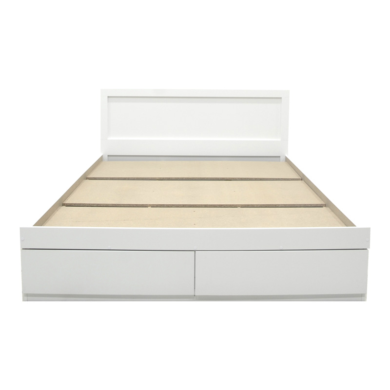 Κρεβάτι Olympus pakoworld με συρτάρι σε λευκή απόχρωση 140x200εκ