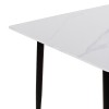 Τραπεζαρία Aurora I-Gustas pakoworld σετ 5τεμ sintered stone-μαύρο-λευκό 120x60x75εκ