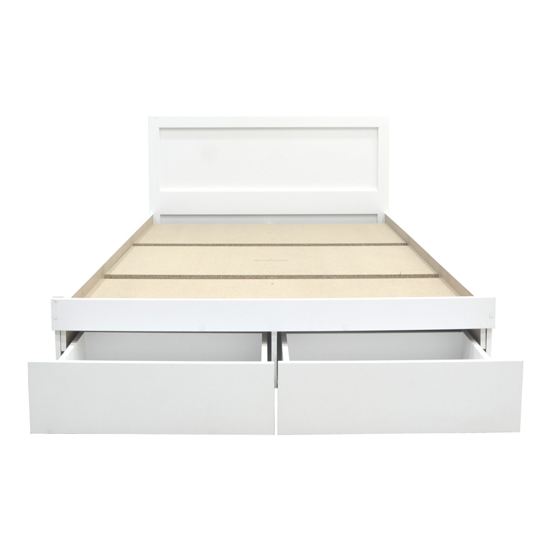 Κρεβάτι Olympus pakoworld με συρτάρι σε λευκή απόχρωση 160x200εκ