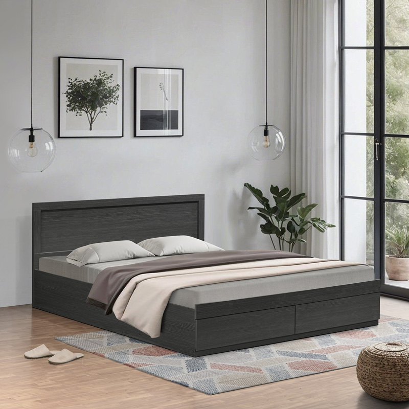 Κρεβάτι Olympus pakoworld με συρτάρι σε wenge απόχρωση 150x200εκ