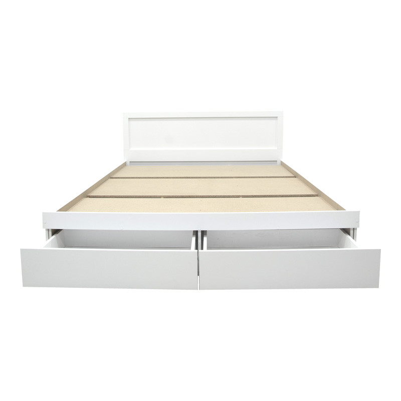 Κρεβάτι Olympus pakoworld με συρτάρι σε λευκή απόχρωση 120x200εκ