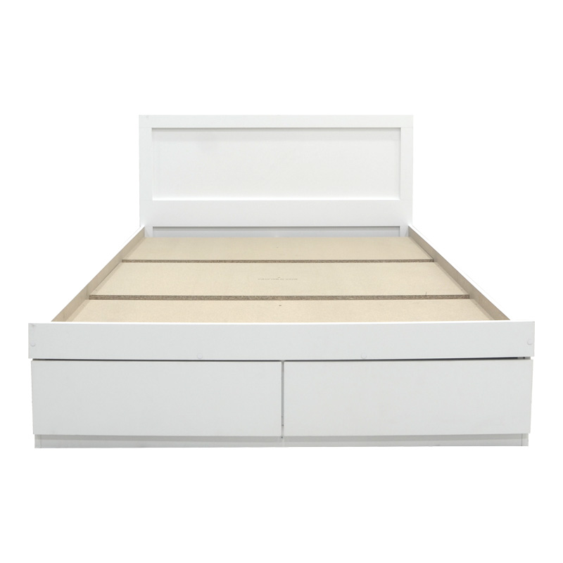 Κρεβάτι Olympus pakoworld με συρτάρι σε λευκή απόχρωση 150x200εκ