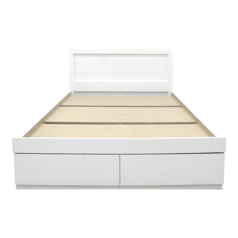 Κρεβάτι Olympus pakoworld με συρτάρι σε λευκή απόχρωση 100x200εκ