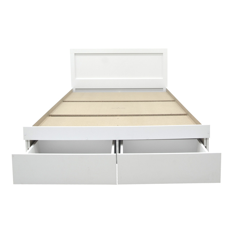 Κρεβάτι Olympus pakoworld με συρτάρι σε λευκή απόχρωση 100x200εκ