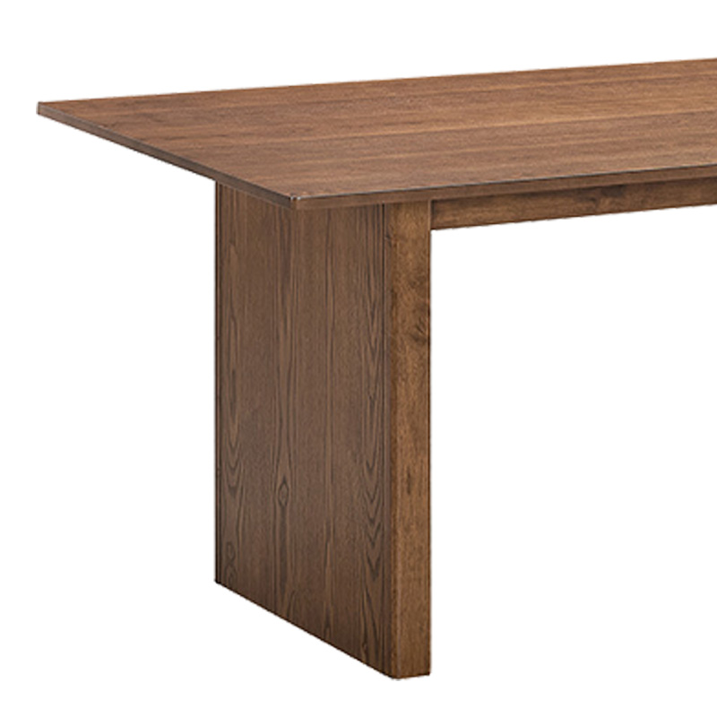 Τραπεζαρία Eleganza-Raudi pakoworld σετ 7τεμ mdf σε καρυδί-εκρού απόχρωση 180x99x75.8εκ