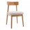 Καρέκλα Tullo pakoworld rubberwood σε φυσική απόχρωση 46x45x78εκ