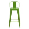 Σκαμπό μπαρ μεσαίου ύψους με πλάτη Utopia pakoworld μέταλλο σε πράσινη απόχρωση 42x42x86εκ