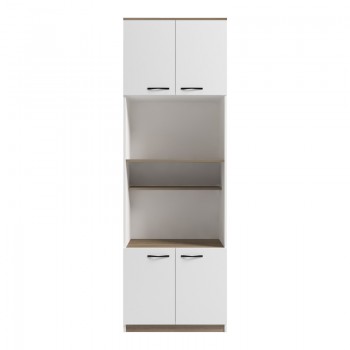 Ντουλάπα κουζίνας Rowan pakoworld σε λευκή-sonoma απόχρωση 60x42x182εκ