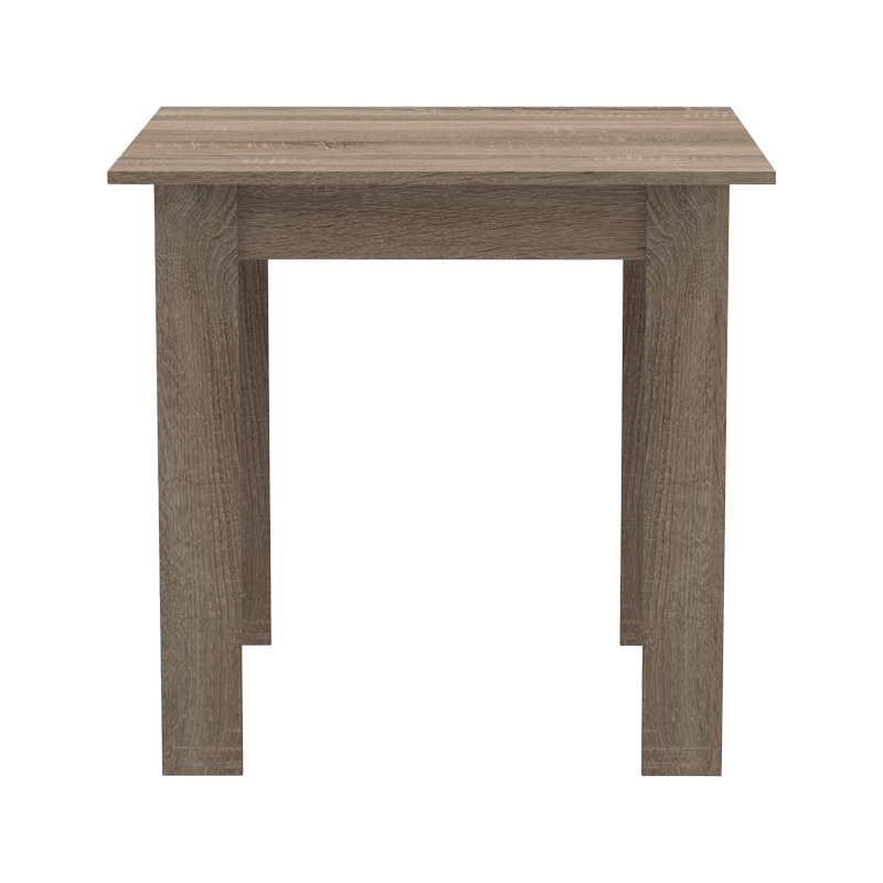 Τραπεζαρία Manka I-Bella pakoworld σετ 3τεμ σε sonoma truffle απόχρωση 80x80x77εκ