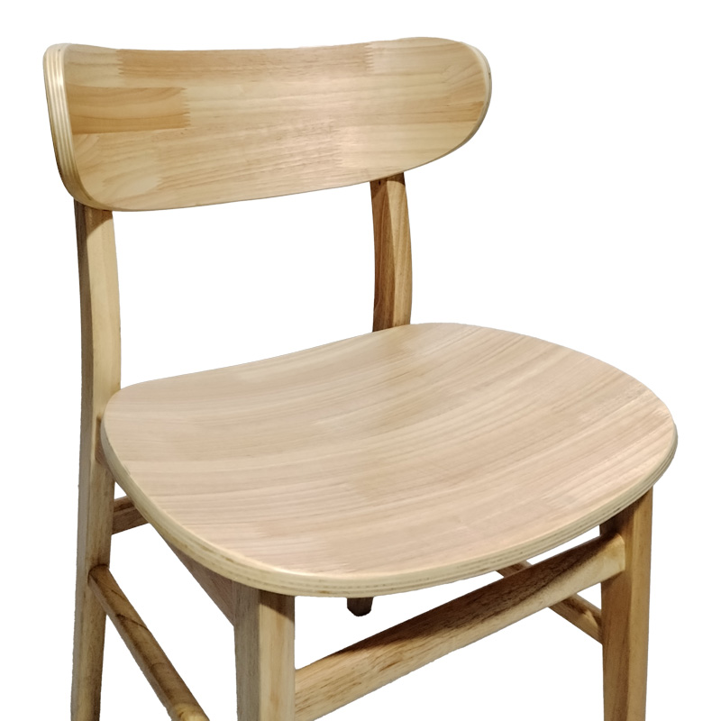 Καρέκλα Lumnia pakoworld rubberwood σε φυσική απόχρωση 46x50x76εκ