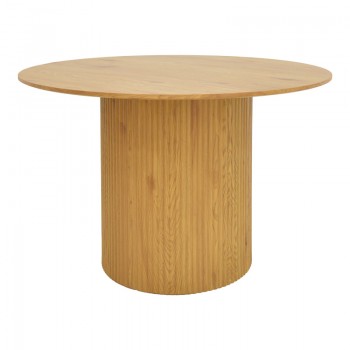 Τραπέζι Karulo pakoworld mdf σε sonoma απόχρωση Φ120x76εκ