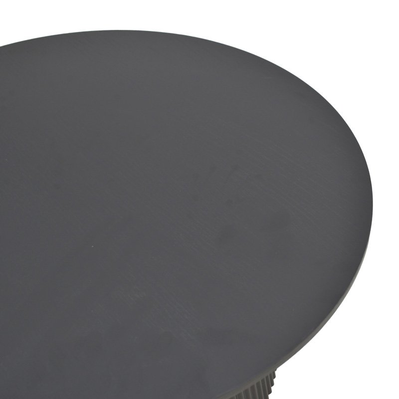 Τραπέζι σαλονιού Dovel pakoworld mdf σε μαύρη απόχρωση Φ70x40εκ