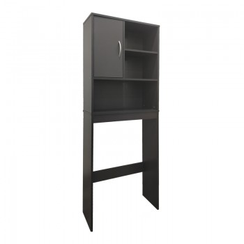 Έπιπλο πλυντηρίου Tazien pakoworld σε ανθρακί απόχρωση 60x24x168.5εκ