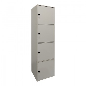 Ντουλάπι-στήλη Gabino pakoworld σε λευκή απόχρωση 40x39x158εκ