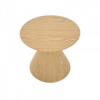 Τραπέζι σαλονιού Donda pakoworld mdf σε sonoma απόχρωση Φ80x45εκ