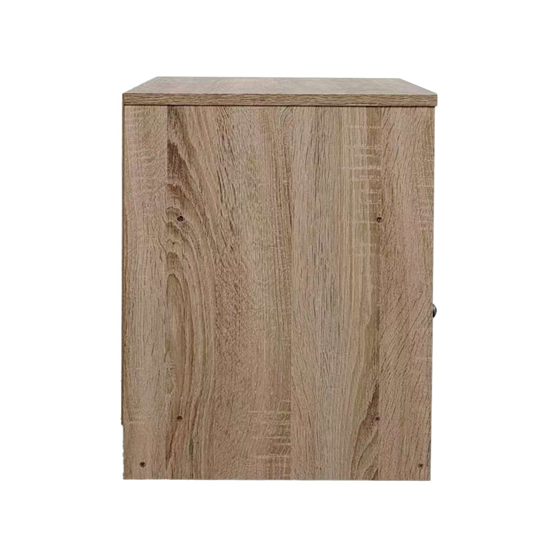 Κομοδίνο Foly pakoworld με ένα ντουλάπι σε sonoma-ανθρακί απόχρωση 40x40x50εκ