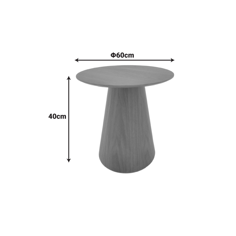 Τραπέζι σαλονιού Donda pakoworld mdf σε sonoma απόχρωση Φ60x40εκ