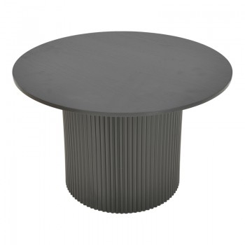 Τραπέζι Karulo pakoworld mdf σε μαύρη απόχρωση Φ120x76εκ