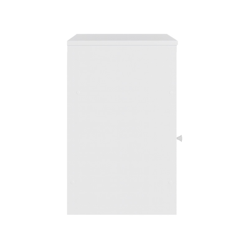 Κομοδίνο Foly pakoworld με ένα ντουλάπι σε λευκή απόχρωση 40x40x50εκ