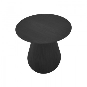 Τραπέζι σαλονιού Donda pakoworld mdf σε μαύρη απόχρωση Φ80x45εκ