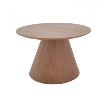 Τραπέζι σαλονιού Donda pakoworld mdf σε καρυδί απόχρωση Φ80x45εκ