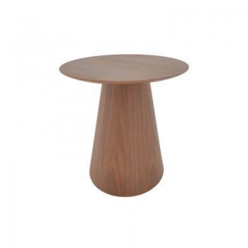 Τραπέζι σαλονιού Donda pakoworld mdf σε καρυδί απόχρωση Φ60x40εκ