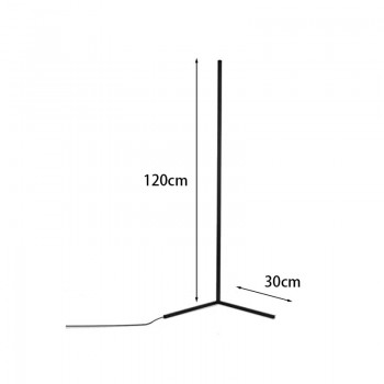 Φωτιστικό δαπέδου Nanek pakoworld led μέταλλο μαύρο 30x30x120εκ