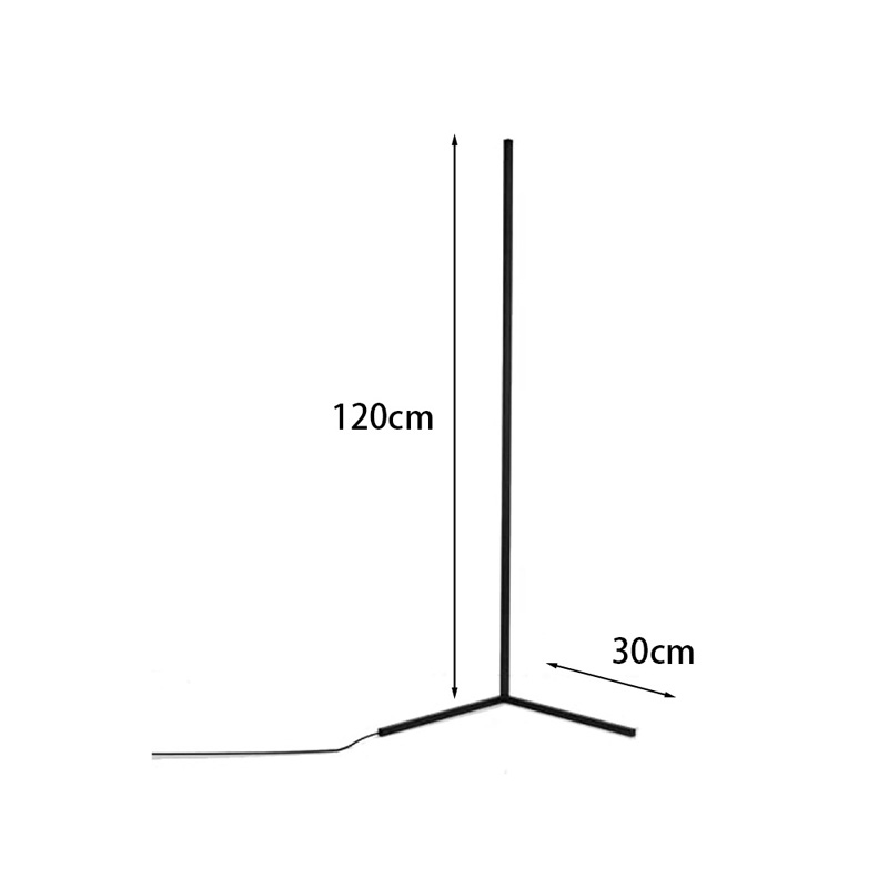Φωτιστικό δαπέδου Nanek pakoworld led μέταλλο μαύρο 30x30x120εκ
