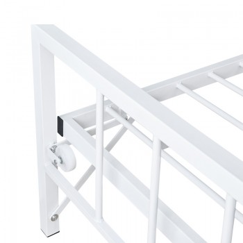 Κρεβάτι-Καναπές Remmie pakoworld μέταλλο λευκό 90x190εκ