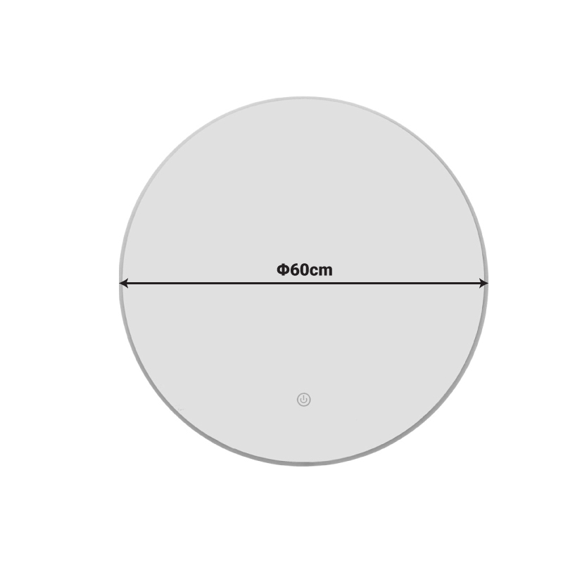 Καθρέπτης Led Lucox Inart pp-αλουμίνιο Φ60x3εκ