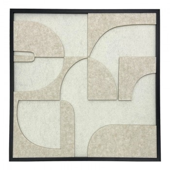 Πίνακας με πλαίσιο Jeire Inart λευκό 62x2.5x62εκ