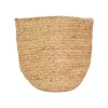 Διακοσμητικό καλάθι Mideko Inart γιούτα σε φυσική απόχρωση Φ25x25εκ