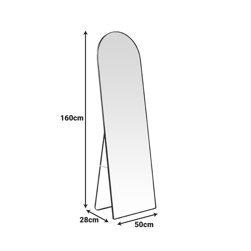 Καθρέπτης Plaza I pakoworld αλουμίνιο σε χρυσή απόχρωση 50x28x160εκ