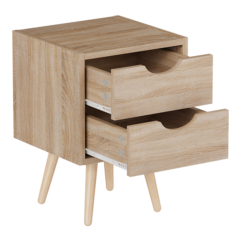 Κομοδίνο Selma pakoworld σε φυσική απόχρωση 29.7x29.7x45εκ