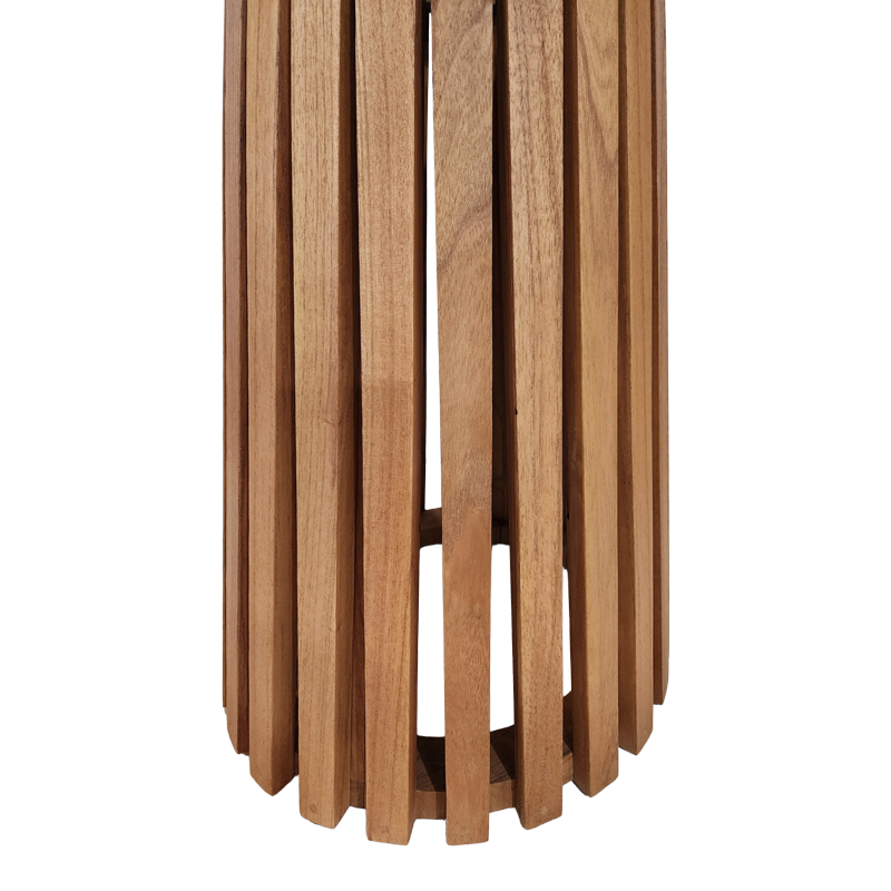 Τραπέζι Kenda I pakoworld mindi ξύλο σε φυσική απόχρωση Φ80x75εκ